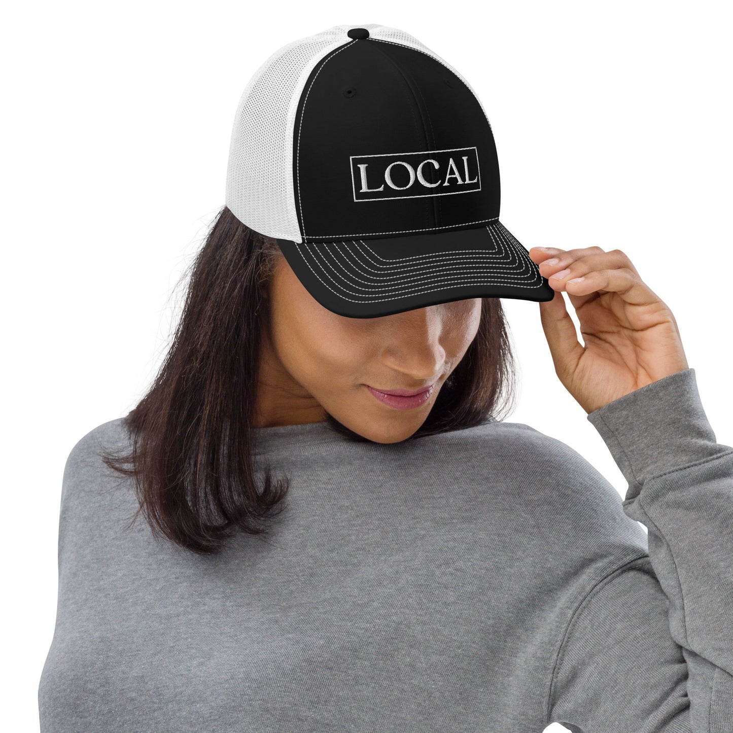 Woman Wearing Local Florida Hat - Black