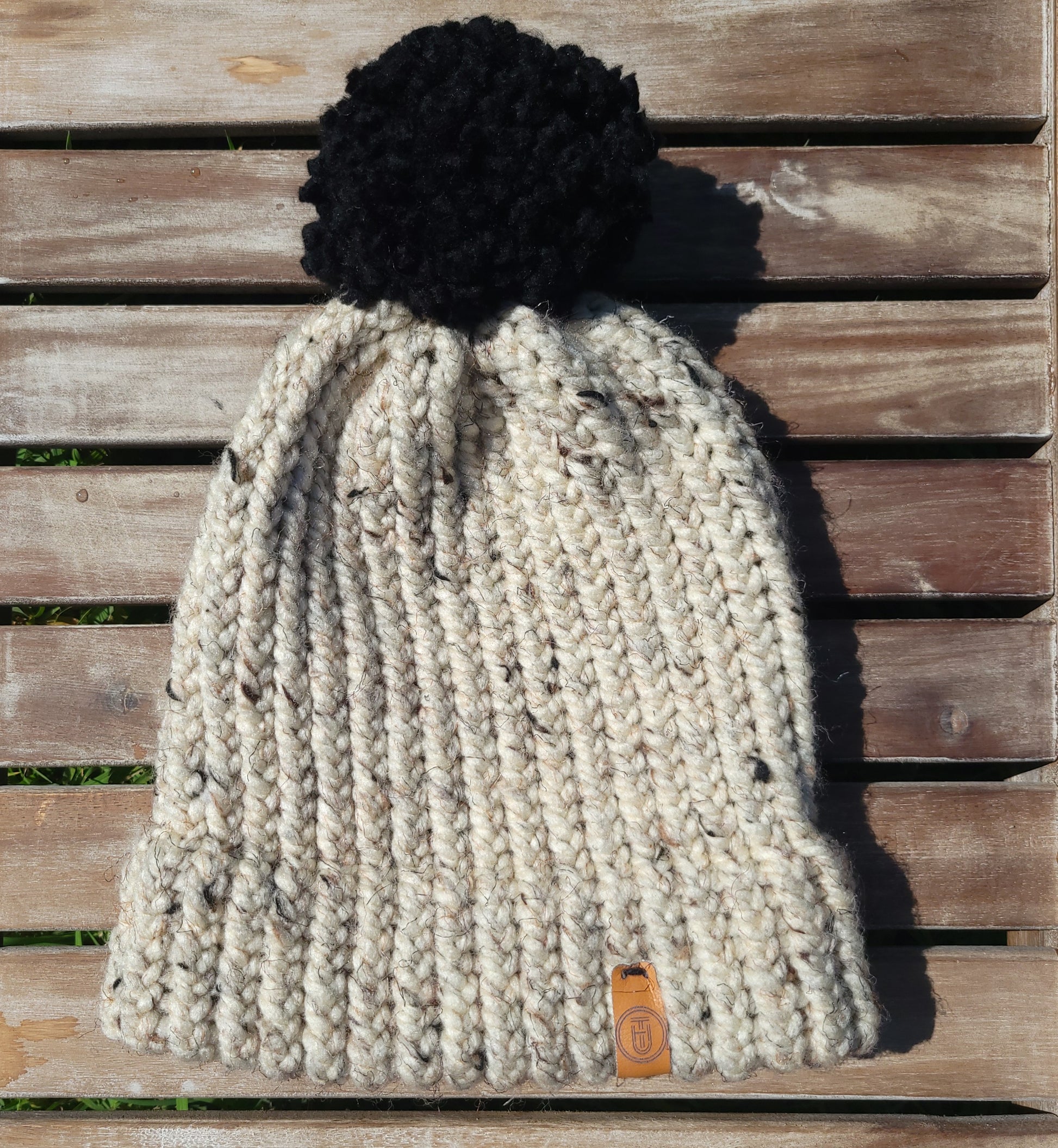 Handmade Oatmeal Winter Beanie - Souvenir Shop