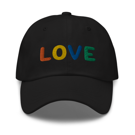 LOVE Pride Hat - Black Front