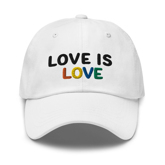 Love Is Love Pride Hat - White Front